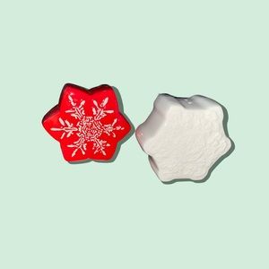 Holiday ceramic salt and pepper shakers red and white
